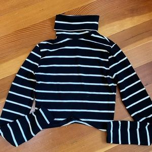 Reformation Striped Turtleneck Crop